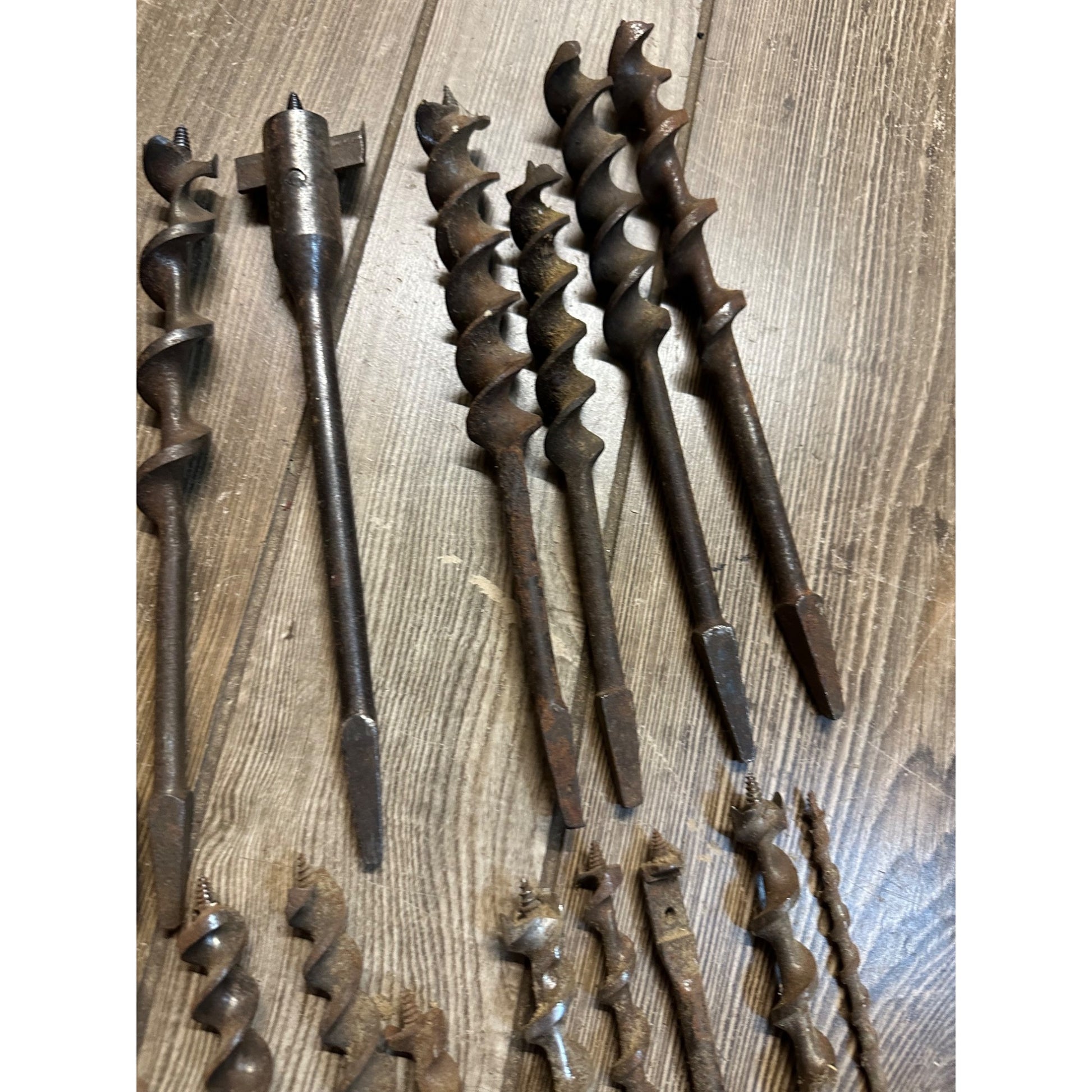 Lot of 25 Vintage Auger Bits For Brace Drill Mixed Sizes