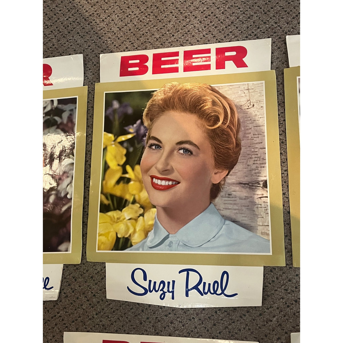 RARE Rheingold Beer Banner Advertising Pennants Miss 1957 Store Display Sign