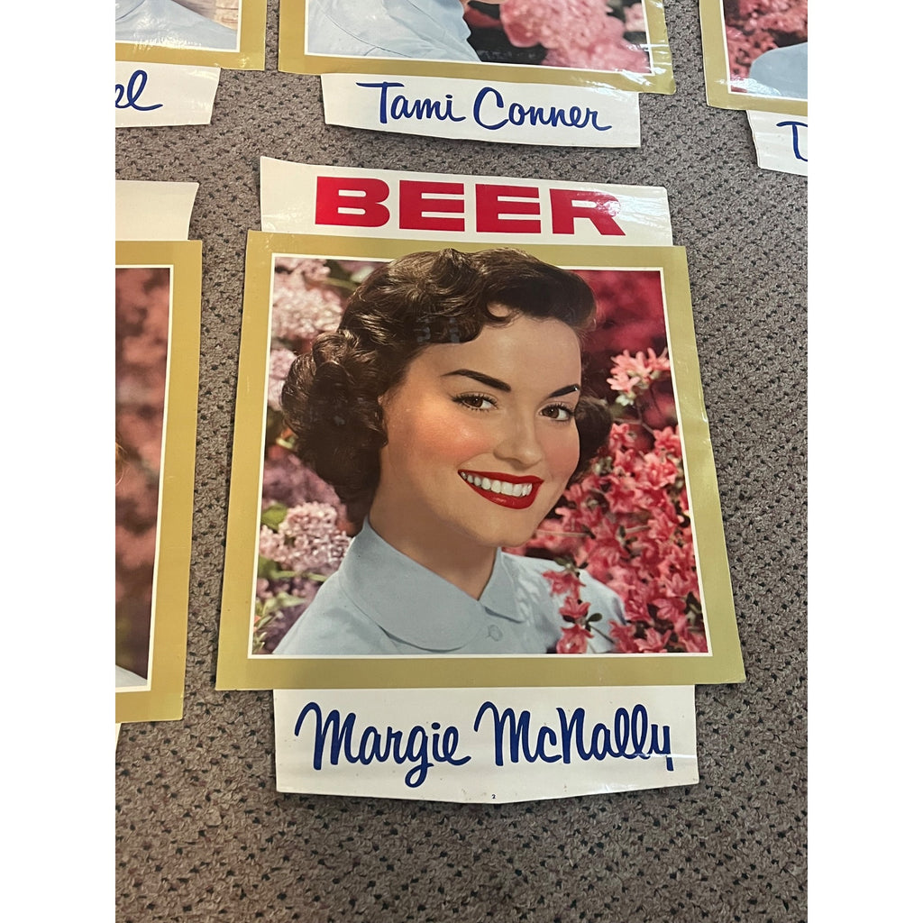 RARE Rheingold Beer Banner Advertising Pennants Miss 1957 Store Display Sign