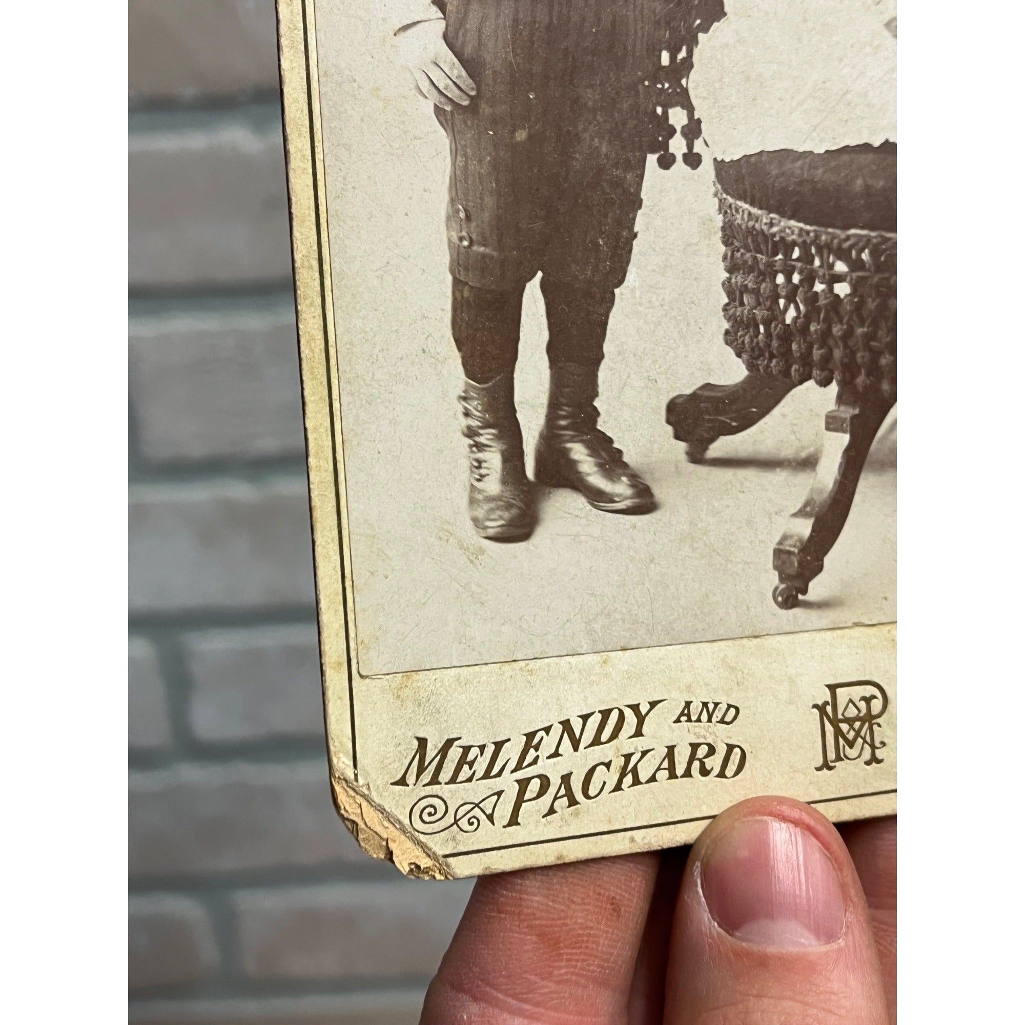 Antique 1880s Cabinet Photo Boy & Girl Holding Cute Kitten Cat Manitowoc Wis