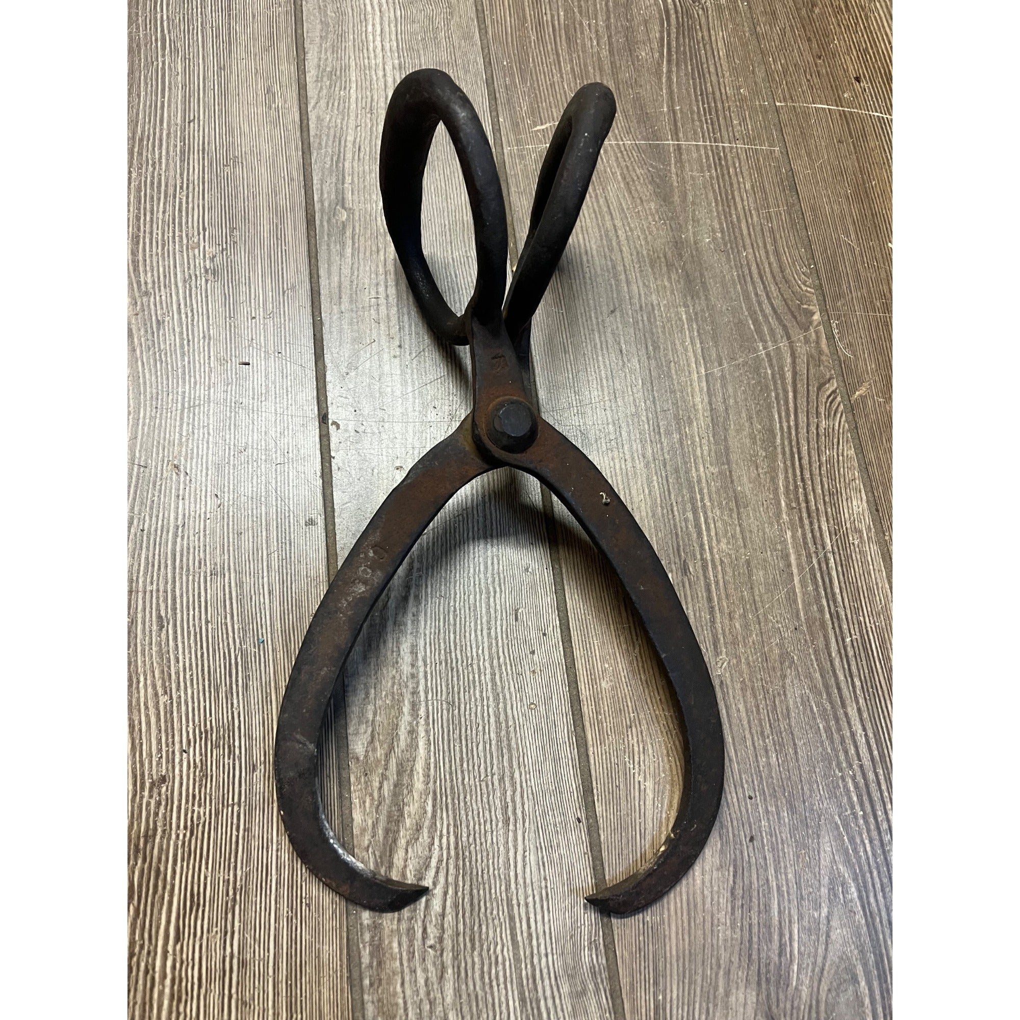 Antique Ice Block Carrying Tongs Logging Firewood Cast Steel Hand Tool Farm