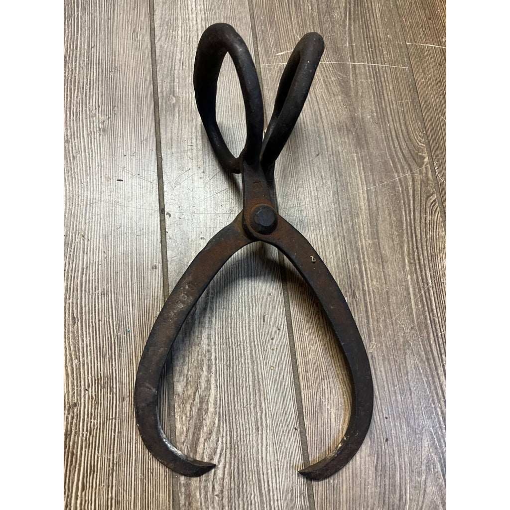 Antique Ice Block Carrying Tongs Logging Firewood Cast Steel Hand Tool Farm