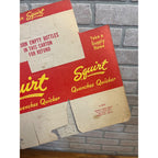 Vintage Early Red Squirt NOS Soda Carrier Totes Advertising Bottle Carrier