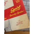 Vintage Early Red Squirt NOS Soda Carrier Totes Advertising Bottle Carrier