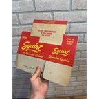 Vintage Early Red Squirt NOS Soda Carrier Totes Advertising Bottle Carrier