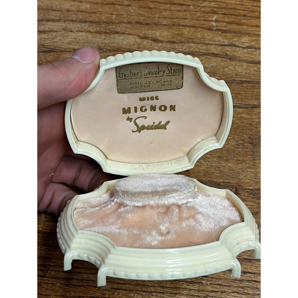 Vintage Speidel Miss Mignon Art Deco Bracelet Plastic Presentation Case Box 1940s