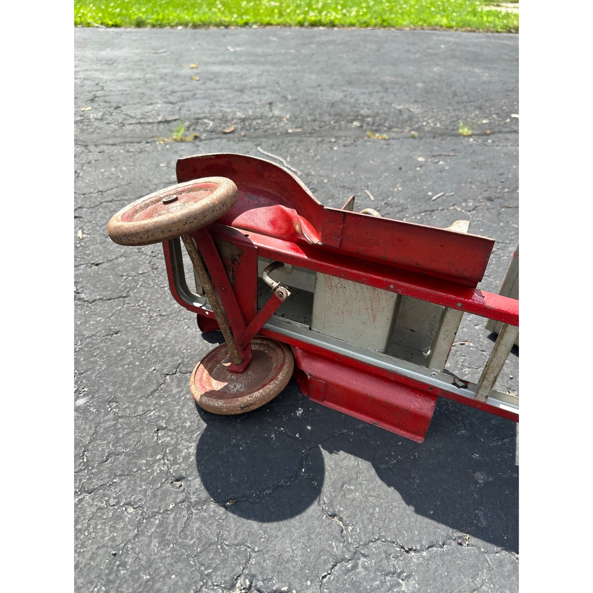 Original Vintage 1920s Keystone Pressed Steel Dump Truck Toy 26" Long