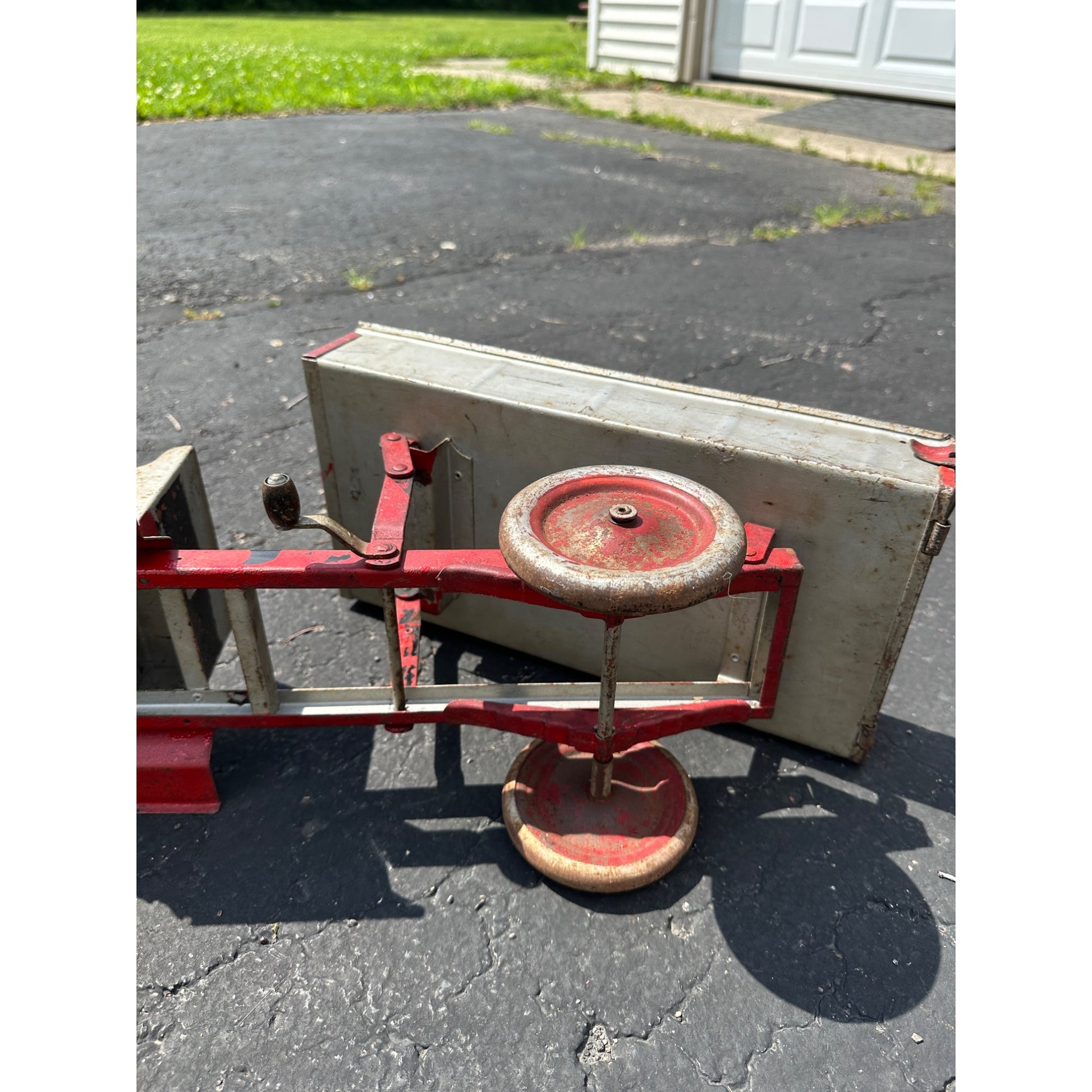 Original Vintage 1920s Keystone Pressed Steel Dump Truck Toy 26" Long