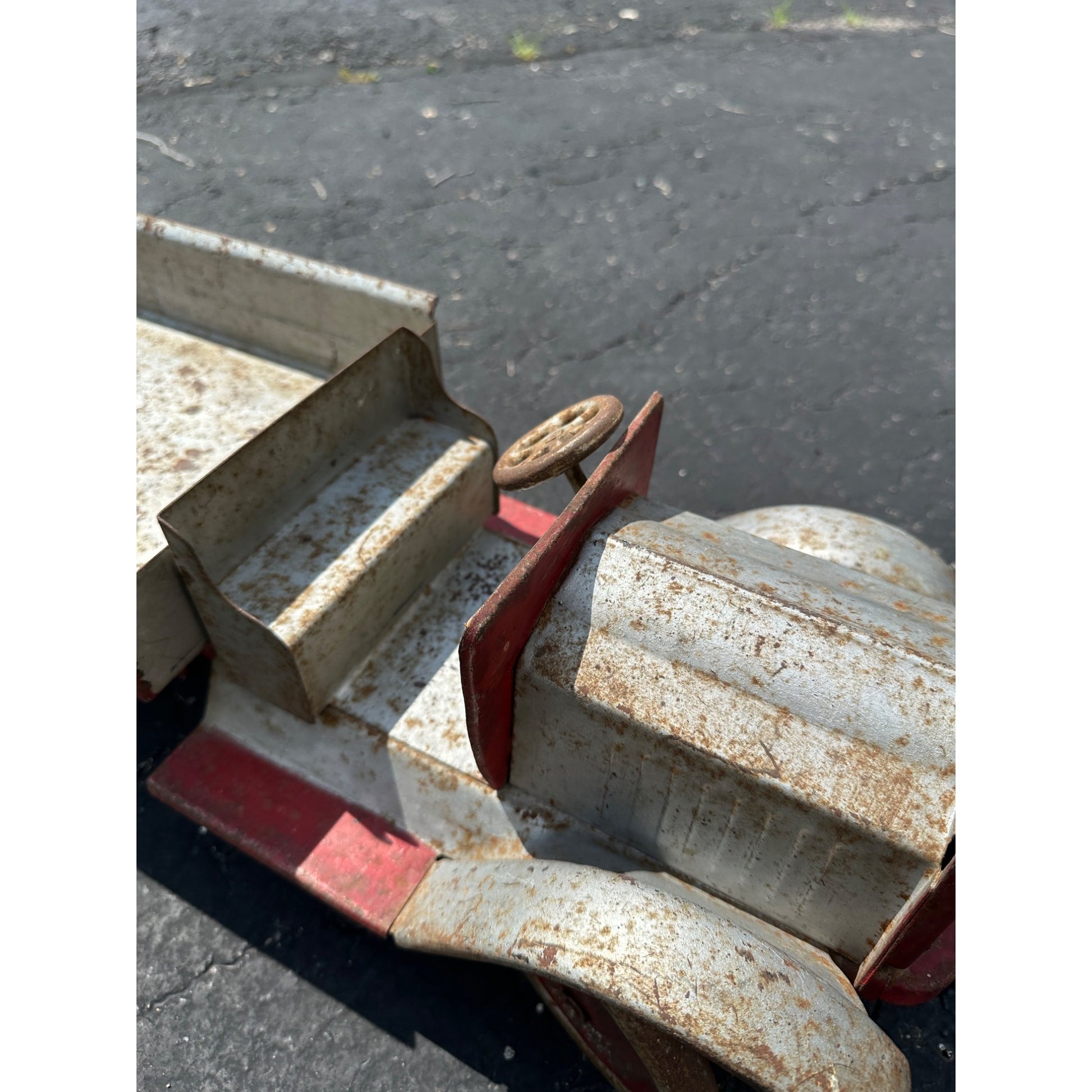 Original Vintage 1920s Keystone Pressed Steel Dump Truck Toy 26" Long