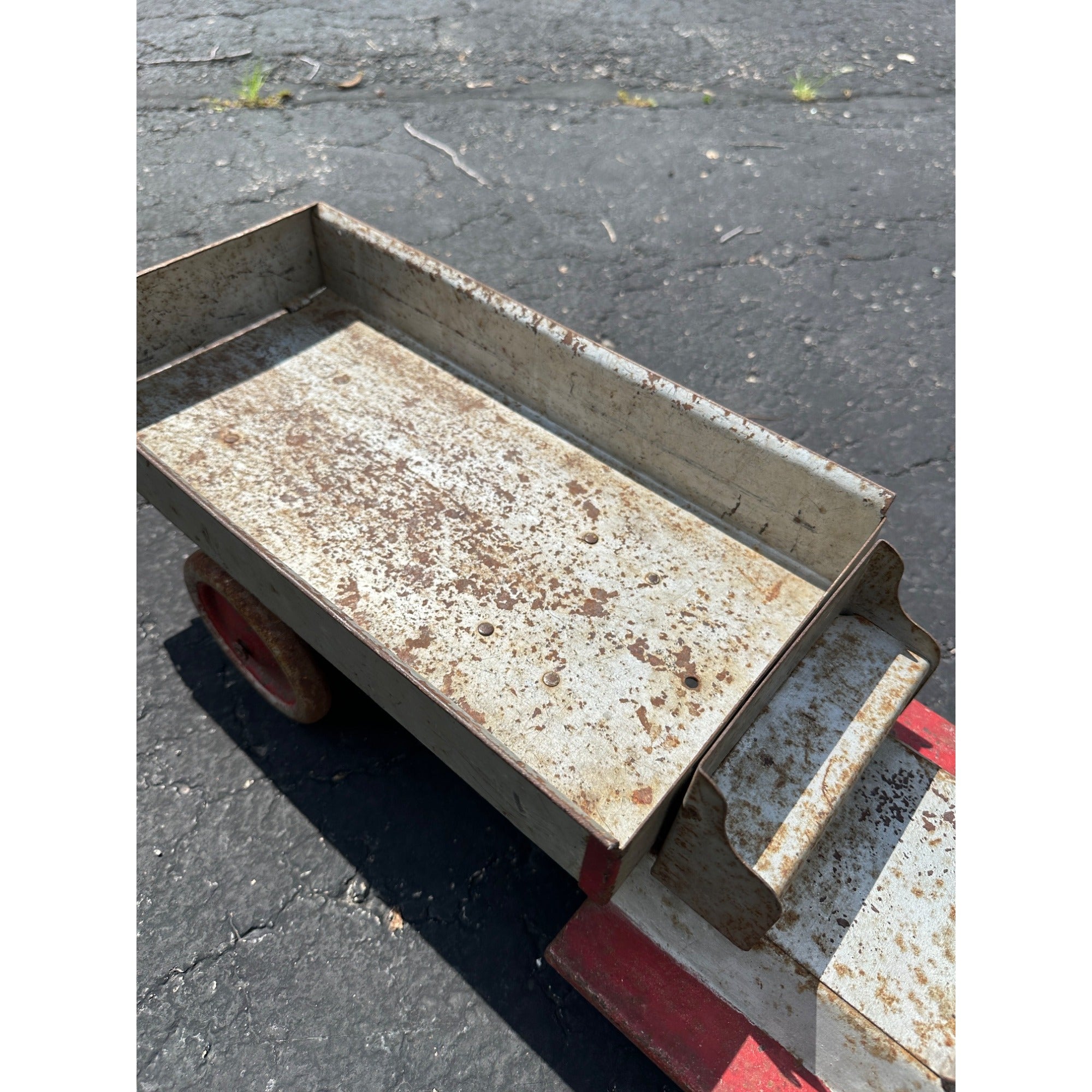 Original Vintage 1920s Keystone Pressed Steel Dump Truck Toy 26" Long