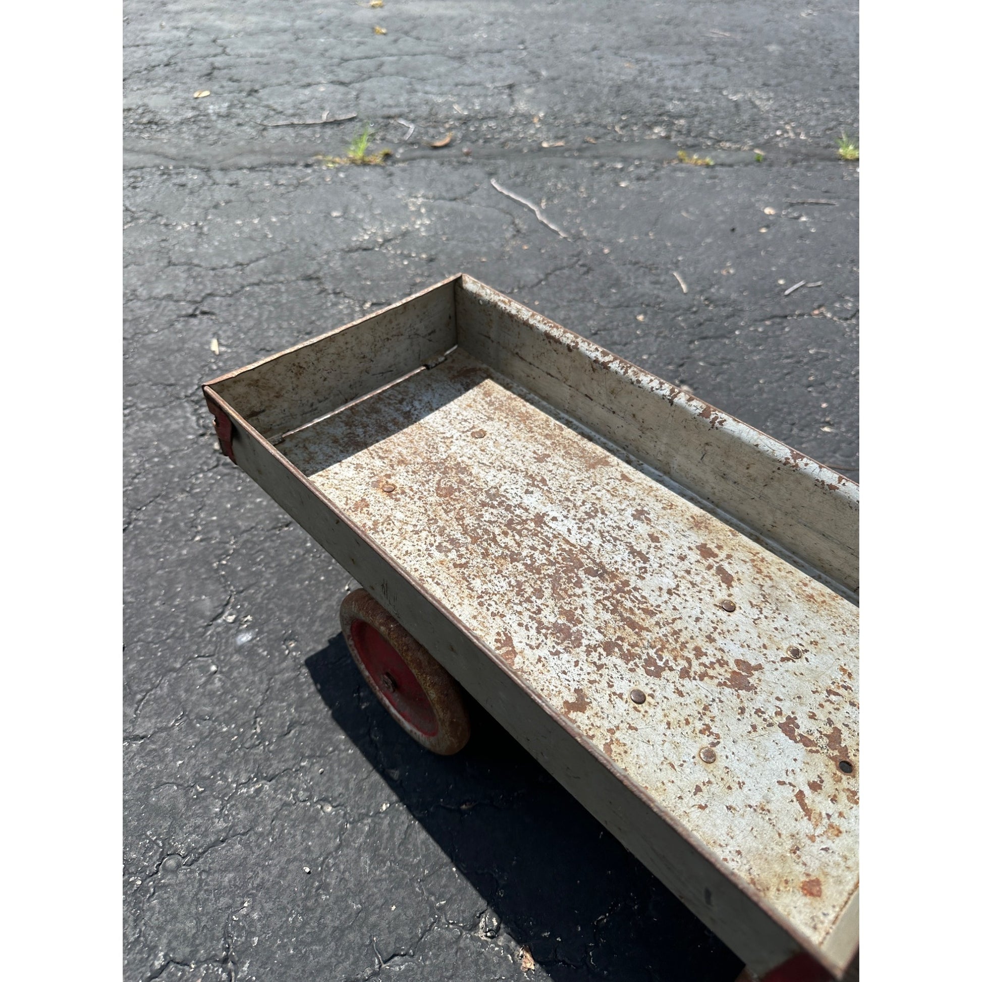 Original Vintage 1920s Keystone Pressed Steel Dump Truck Toy 26" Long