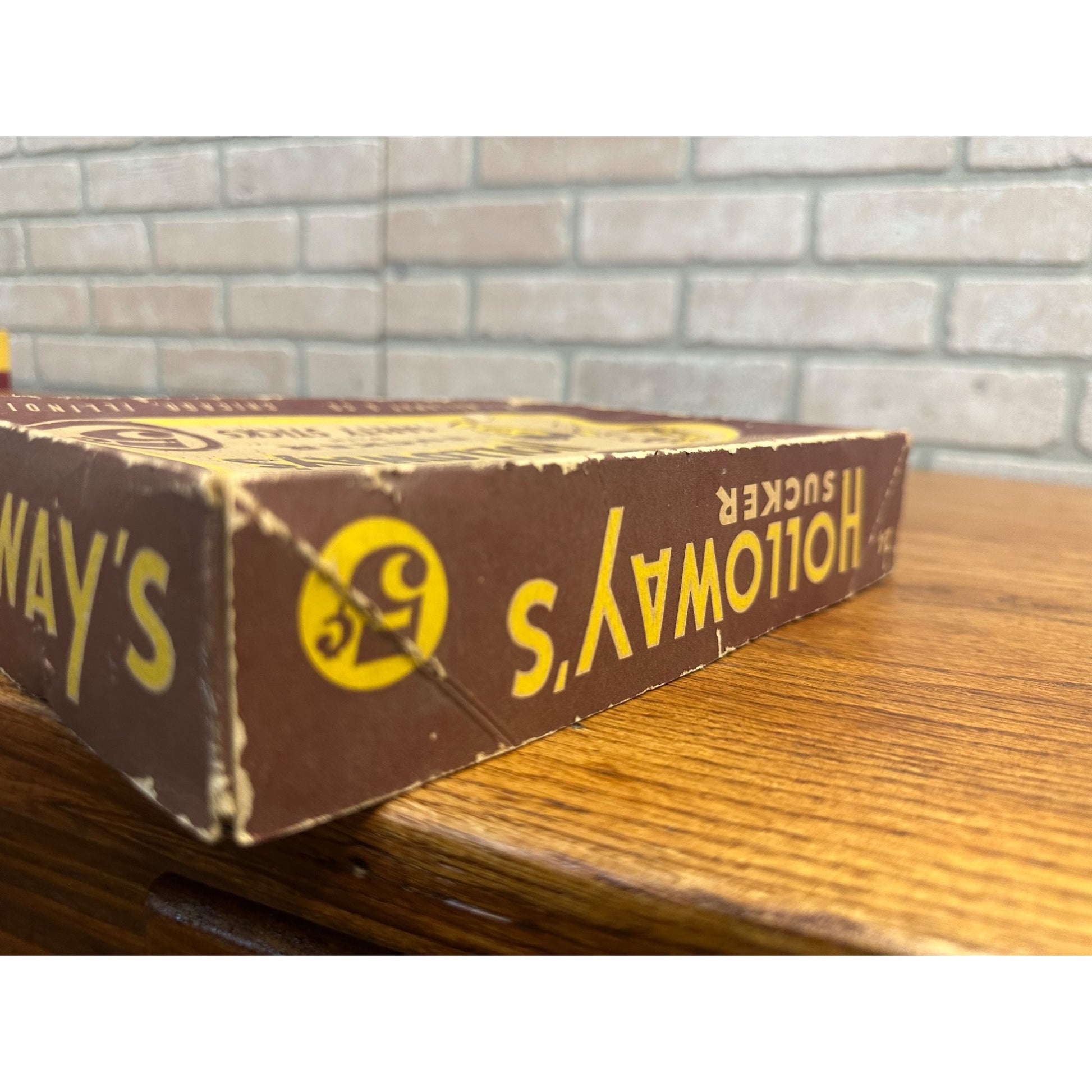 Vintage Holloway's 5 Cent Candy Store Display Box 1940s Carmel Apple Suckers