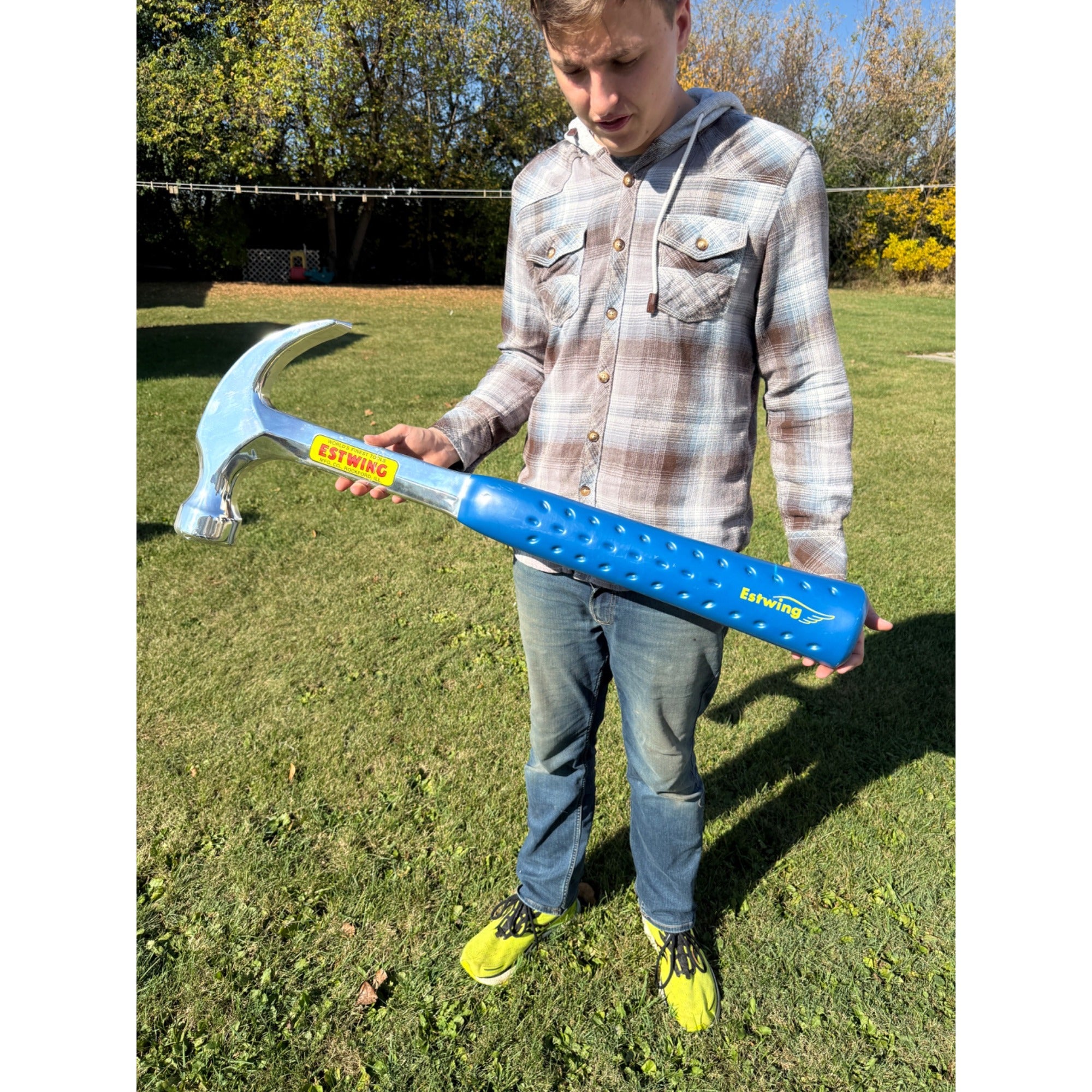 Vintage Estwing LARGE Store Display Plastic Hammer Advertising Sign 38"