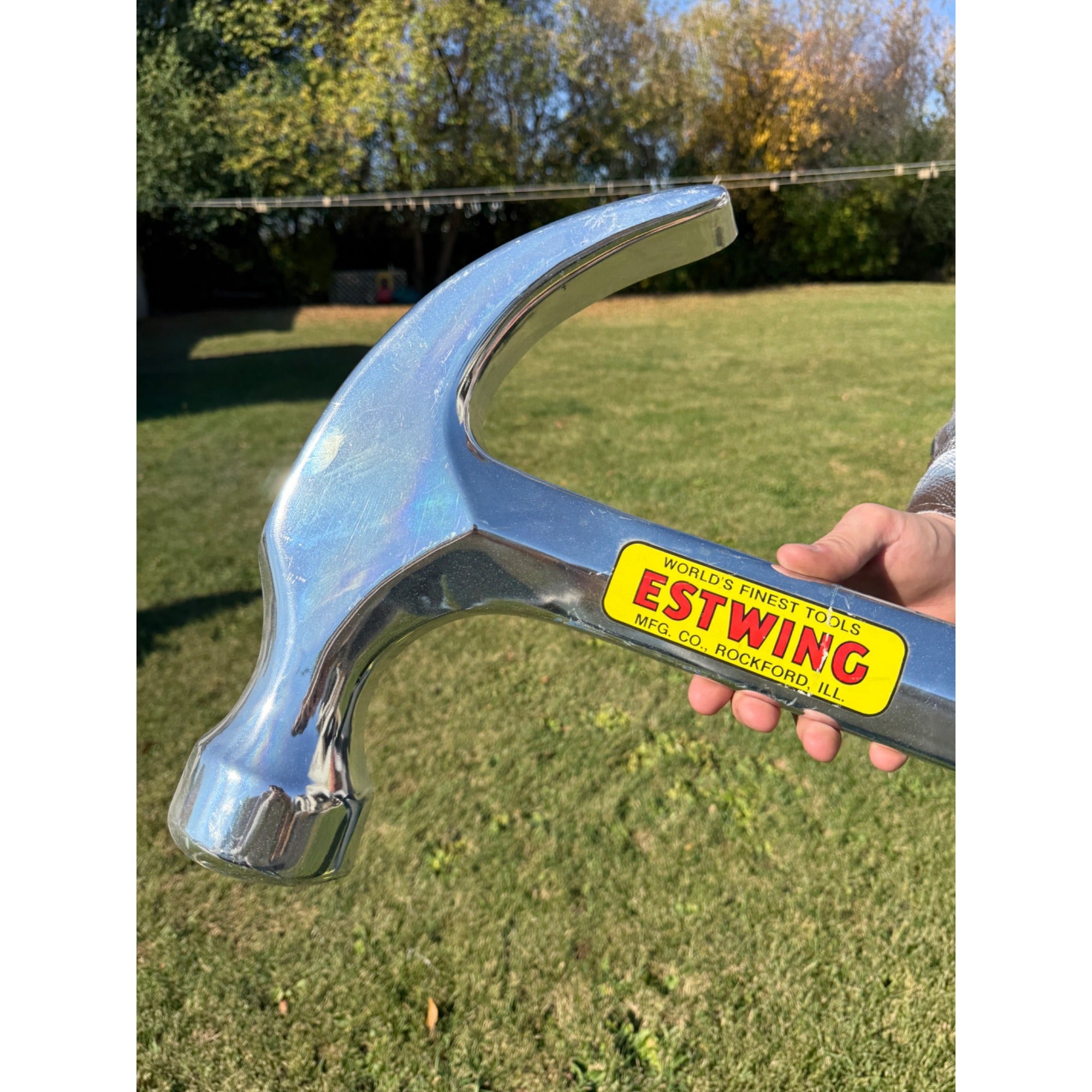 Vintage Estwing LARGE Store Display Plastic Hammer Advertising Sign 38"