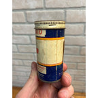 RARE Vintage Johnson & Johnson Red Cross Band Aid Tin Round Paper Label