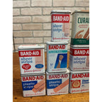Vintage Johnson & Johnson Band-Aid Tins Curad Tin Lot Pharmacy Advertising