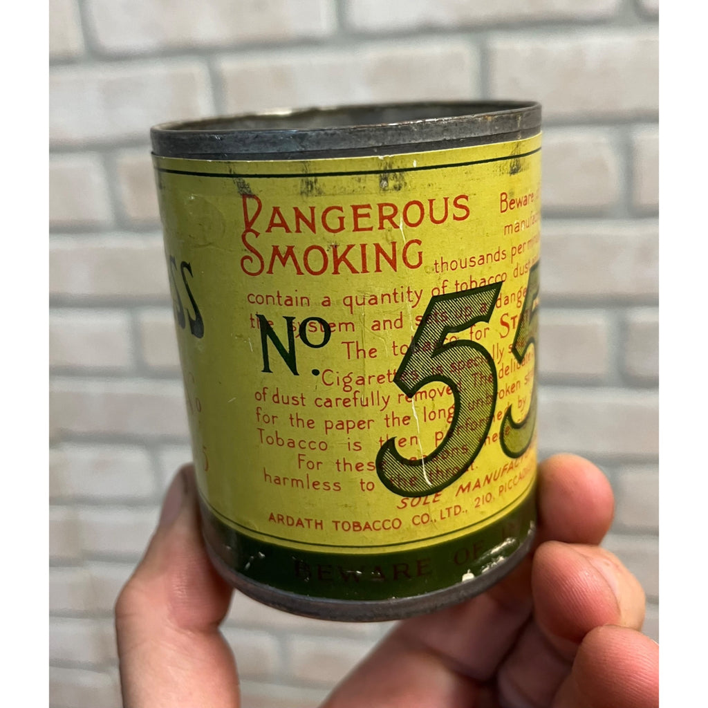 Vintage 1950s State Express Cigarettes Tin Can Advertising - No Lid - England