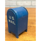 Vintage US Mail Letters Mailbox Coin Bank w/ Keys - Japan Tin Litho Mini 4"