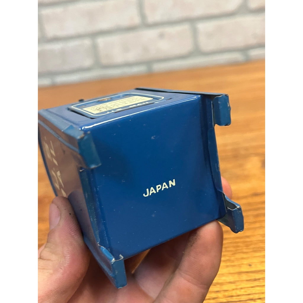 Vintage US Mail Letters Mailbox Coin Bank w/ Keys - Japan Tin Litho Mini 4"