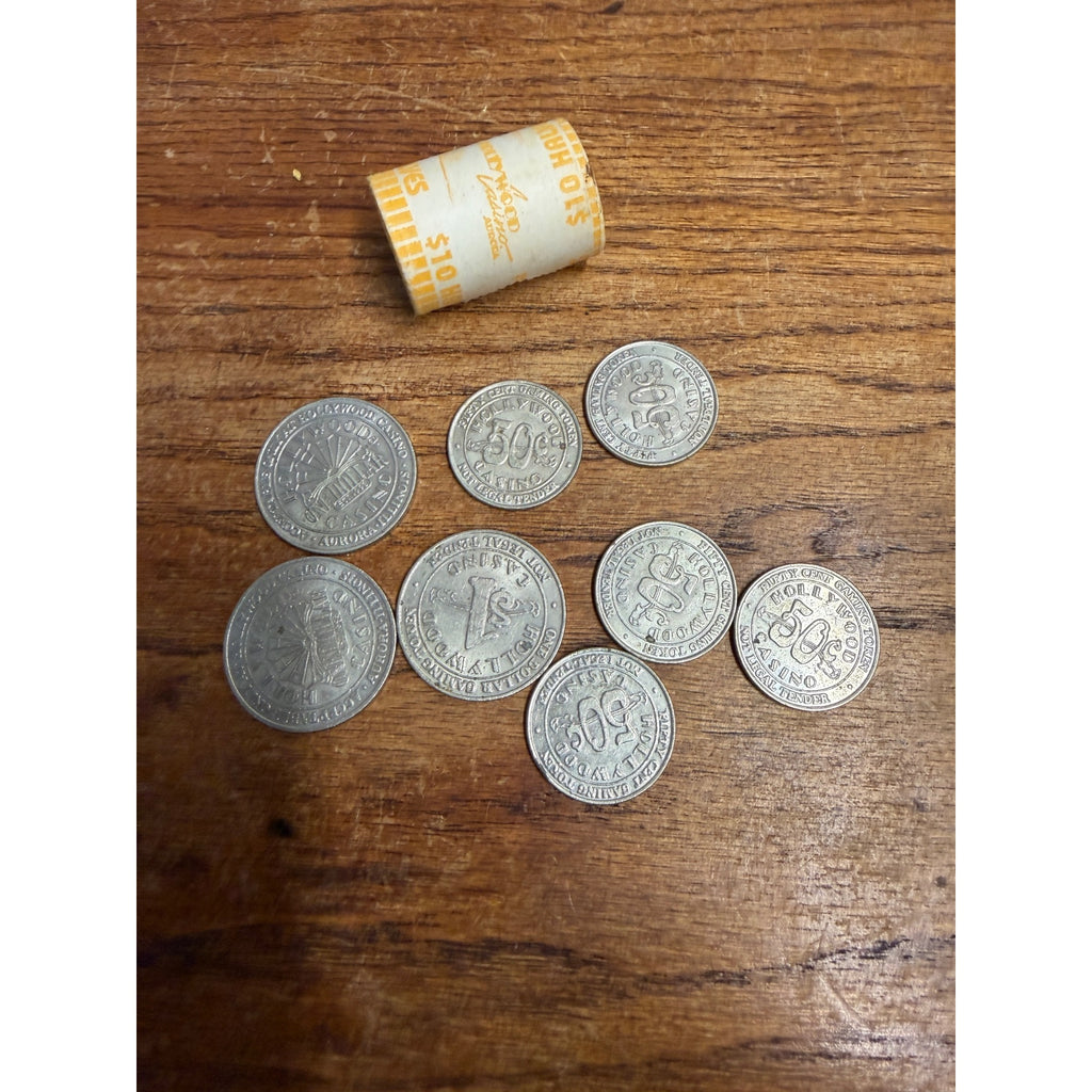 Vintage Lot Aurora Illinois Hollywood Casino Coin Token Lot