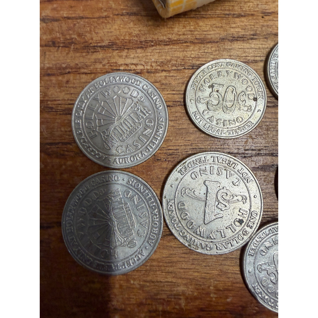 Vintage Lot Aurora Illinois Hollywood Casino Coin Token Lot