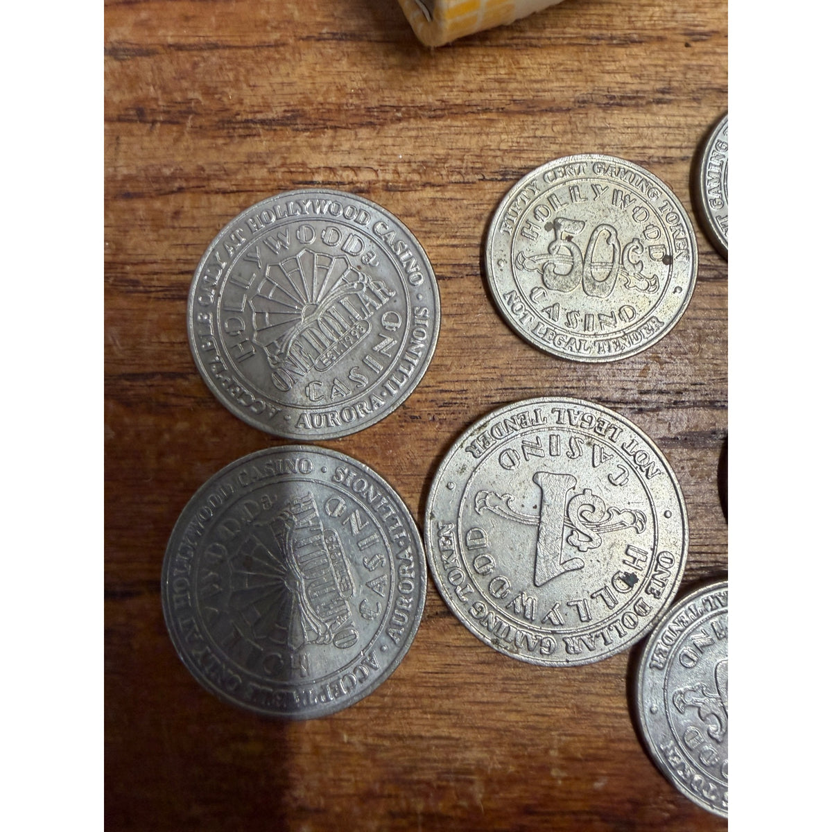 Vintage Lot Aurora Illinois Hollywood Casino Coin Token Lot