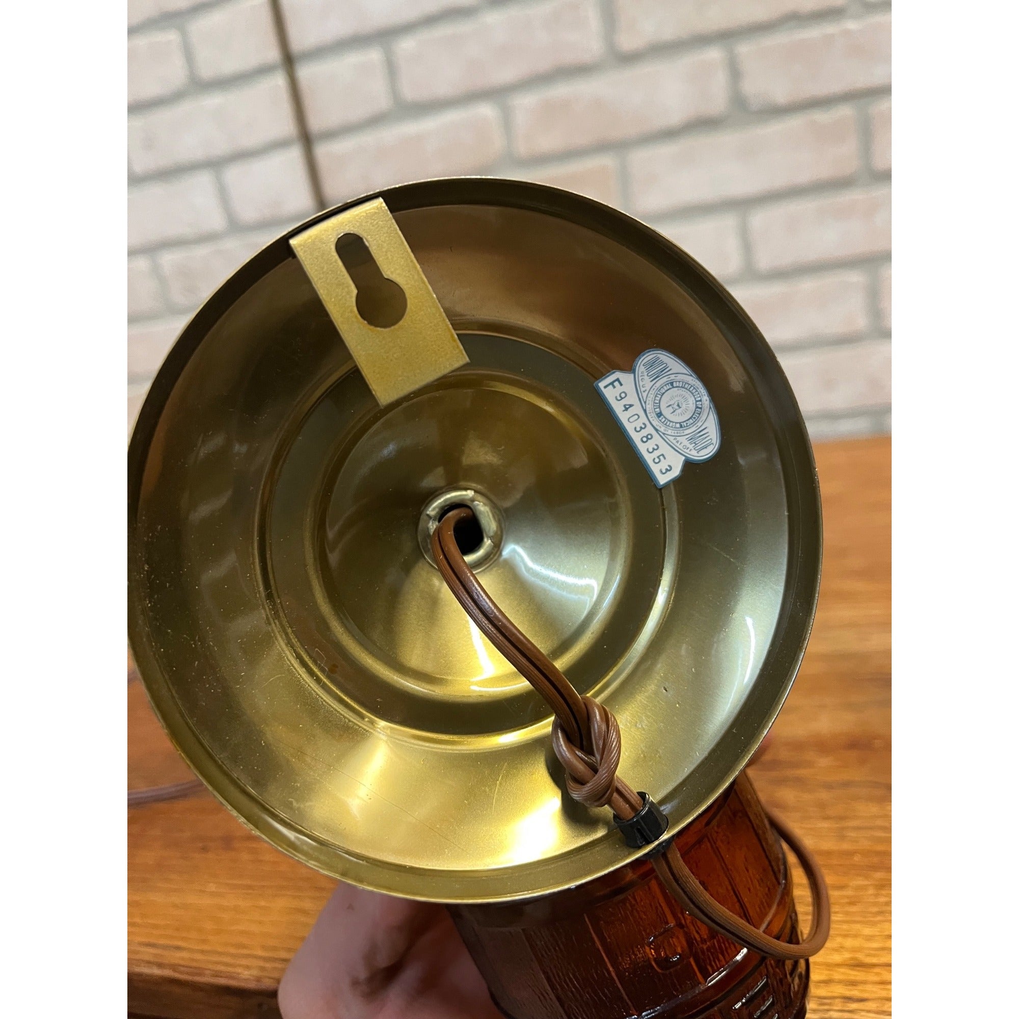 Pair of Vintage 1970s "Huber's "Barrel of Beer" - Glass Wall Sconce Lights