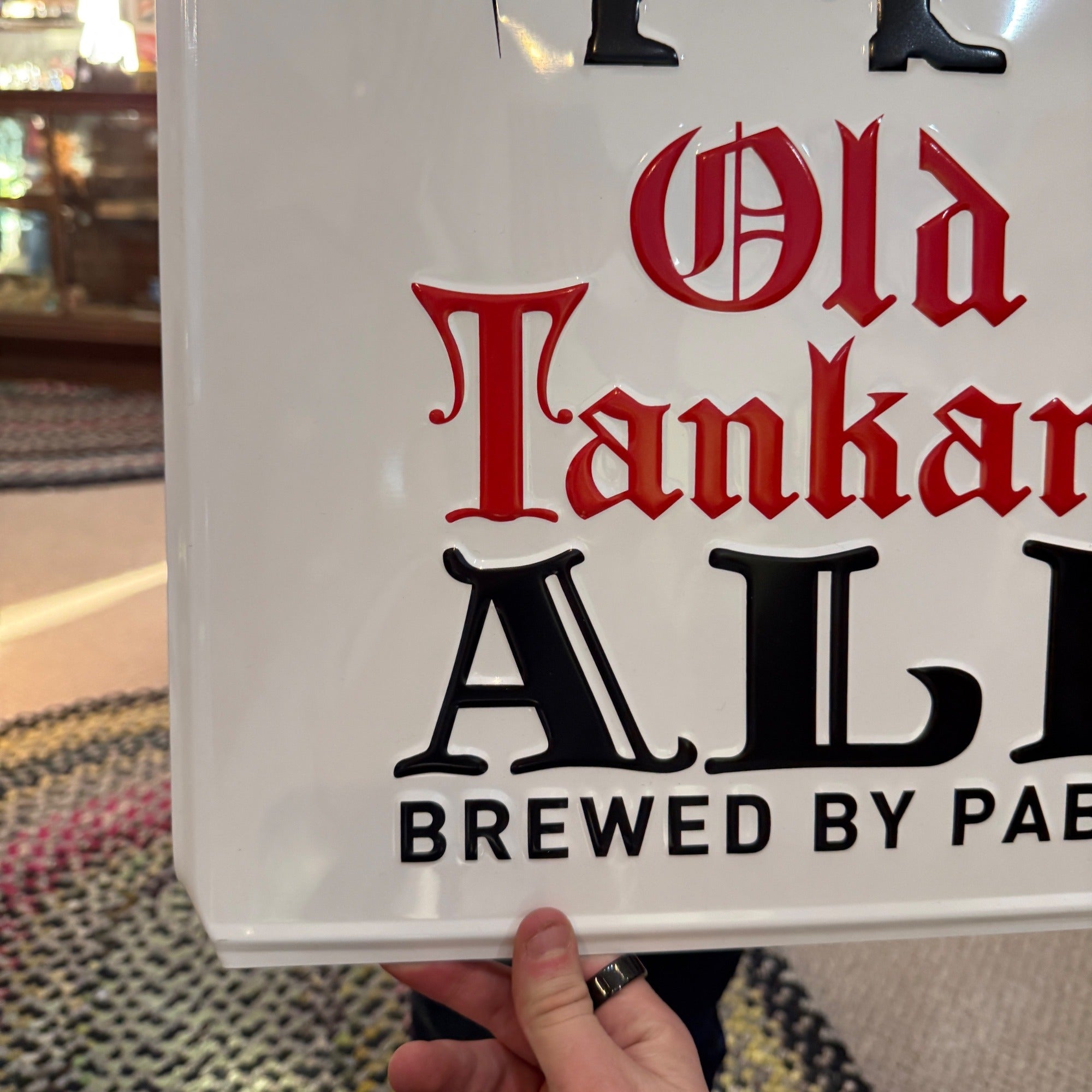 PABST OLD TANKARD ALE BEER METAL TIN SIGN 16 x 24 EMBOSSED