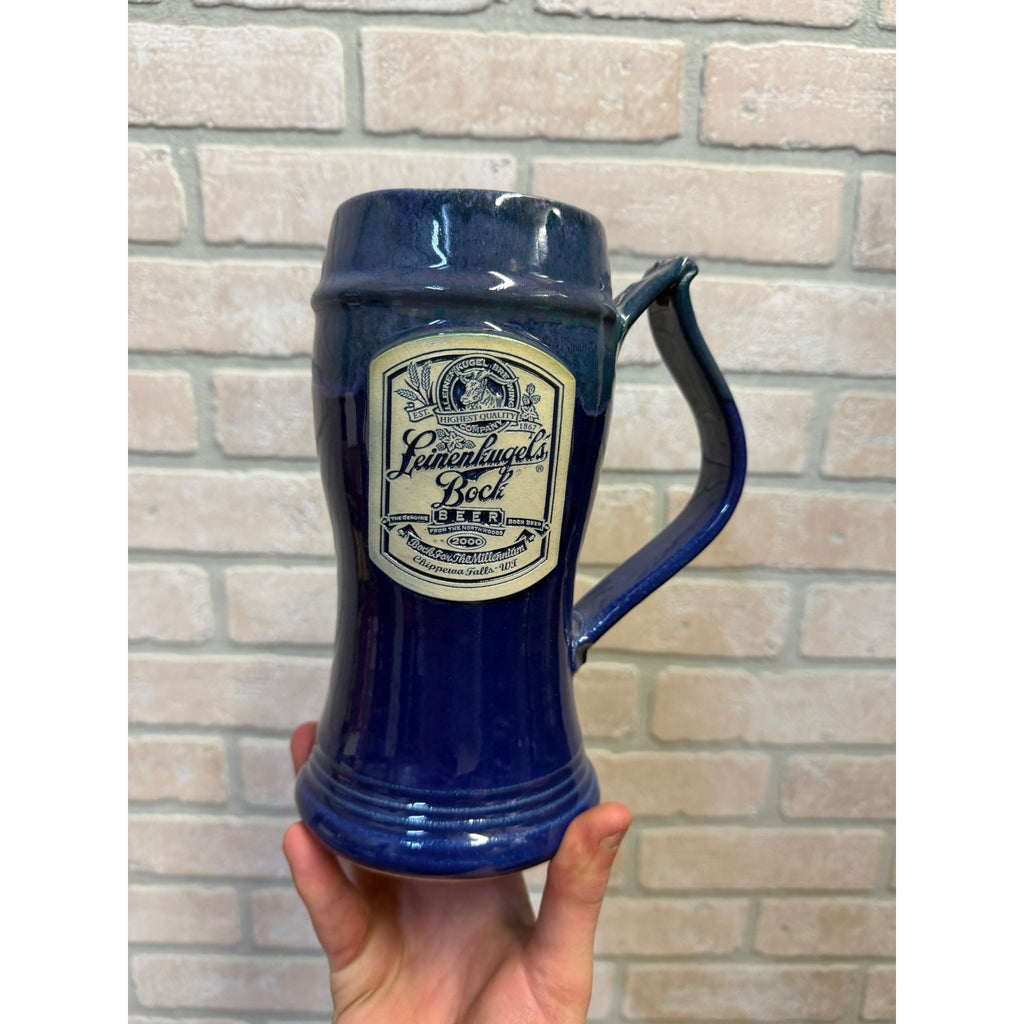 2000 Leinenkugels Brewing Bock Beer Goat Stein Gray Fox Pottery USA Mug 323/800
