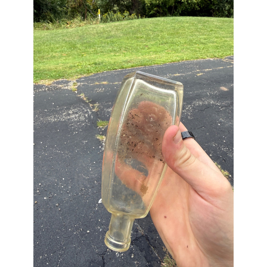1920's Antique WILDROOT CO Inc Glass Hair Tonic Bottle Buffalo NY Clear Embossed