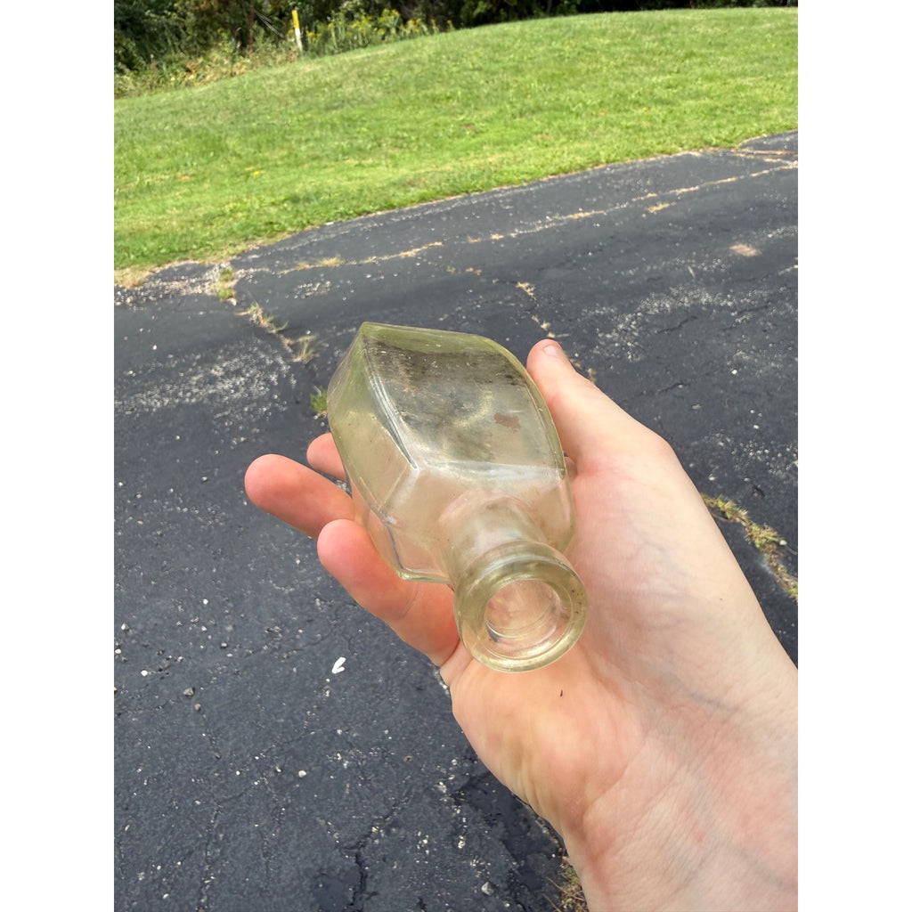 1920's Antique WILDROOT CO Inc Glass Hair Tonic Bottle Buffalo NY Clear Embossed