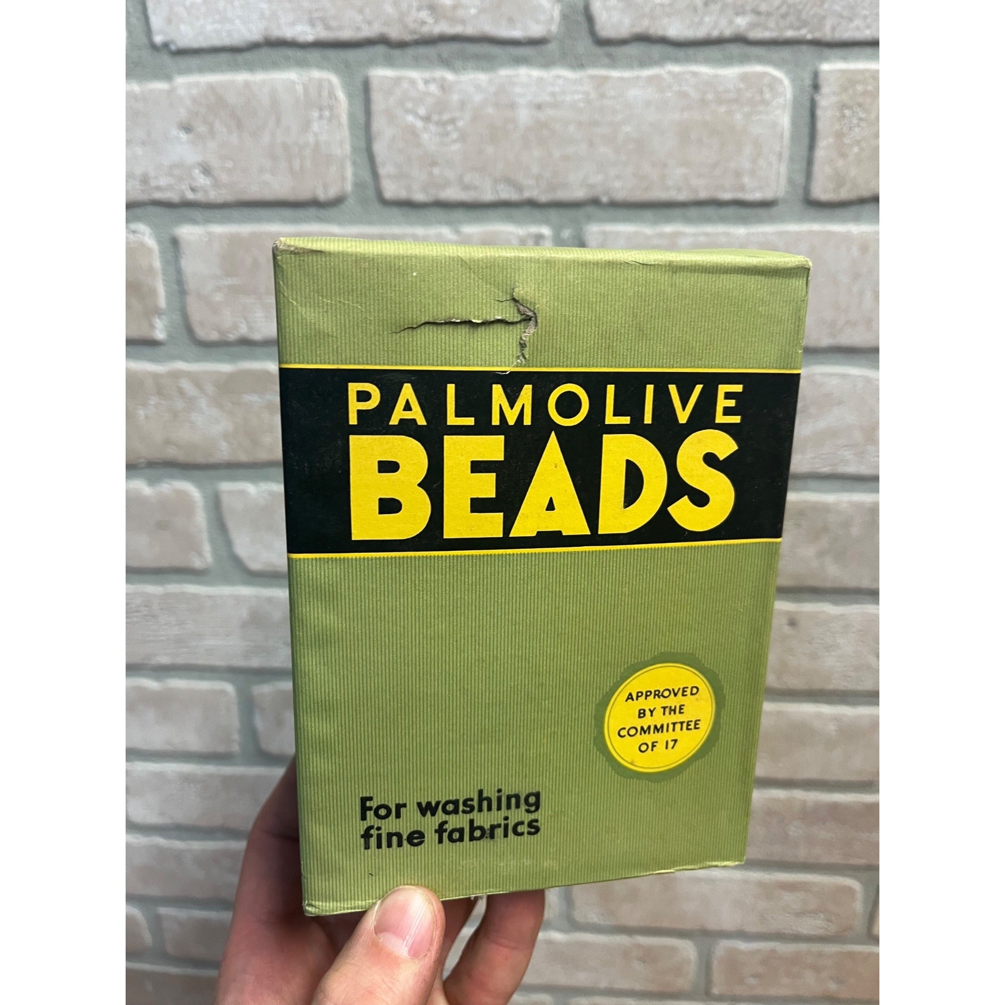 Vintage 1940s Palmolive Beads Washing Laundry Soap Box Advertising Decor