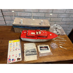 Vintage 1960's Phillips 66 Power Yacht Battery Operated Toy Boat w/Box - Works!