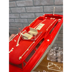 Vintage 1960's Phillips 66 Power Yacht Battery Operated Toy Boat w/Box - Works!