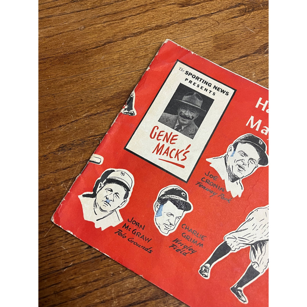 Vintage 1947 Gene Mack's Cartoons of MLB Baseball Ball Parks Stadiums