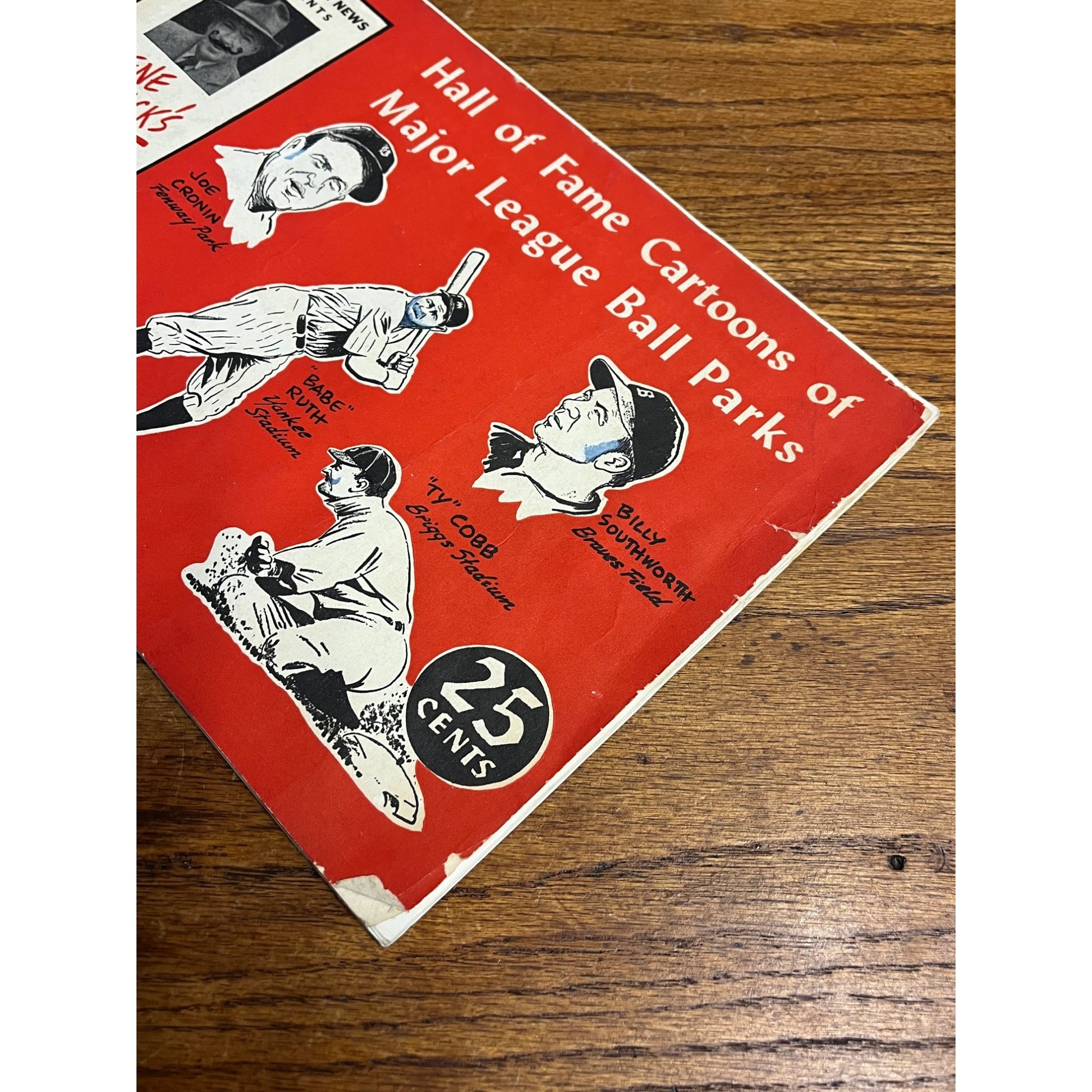 Vintage 1947 Gene Mack's Cartoons of MLB Baseball Ball Parks Stadiums