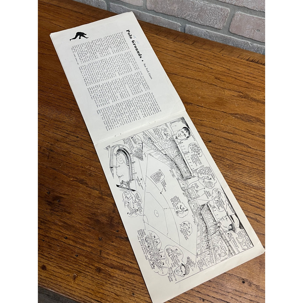 Vintage 1947 Gene Mack's Cartoons of MLB Baseball Ball Parks Stadiums