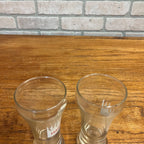 Vintage Hamm's Beer Pilsner 5.75" Glasses Lot (2) White Crown Land of Sky Blue Waters