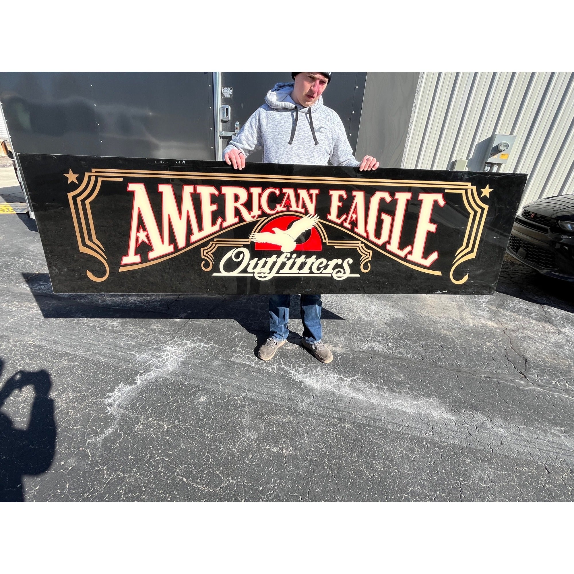 Vintage American Eagle Outfitters Retail Clothing Store Display Sign Large 8ft