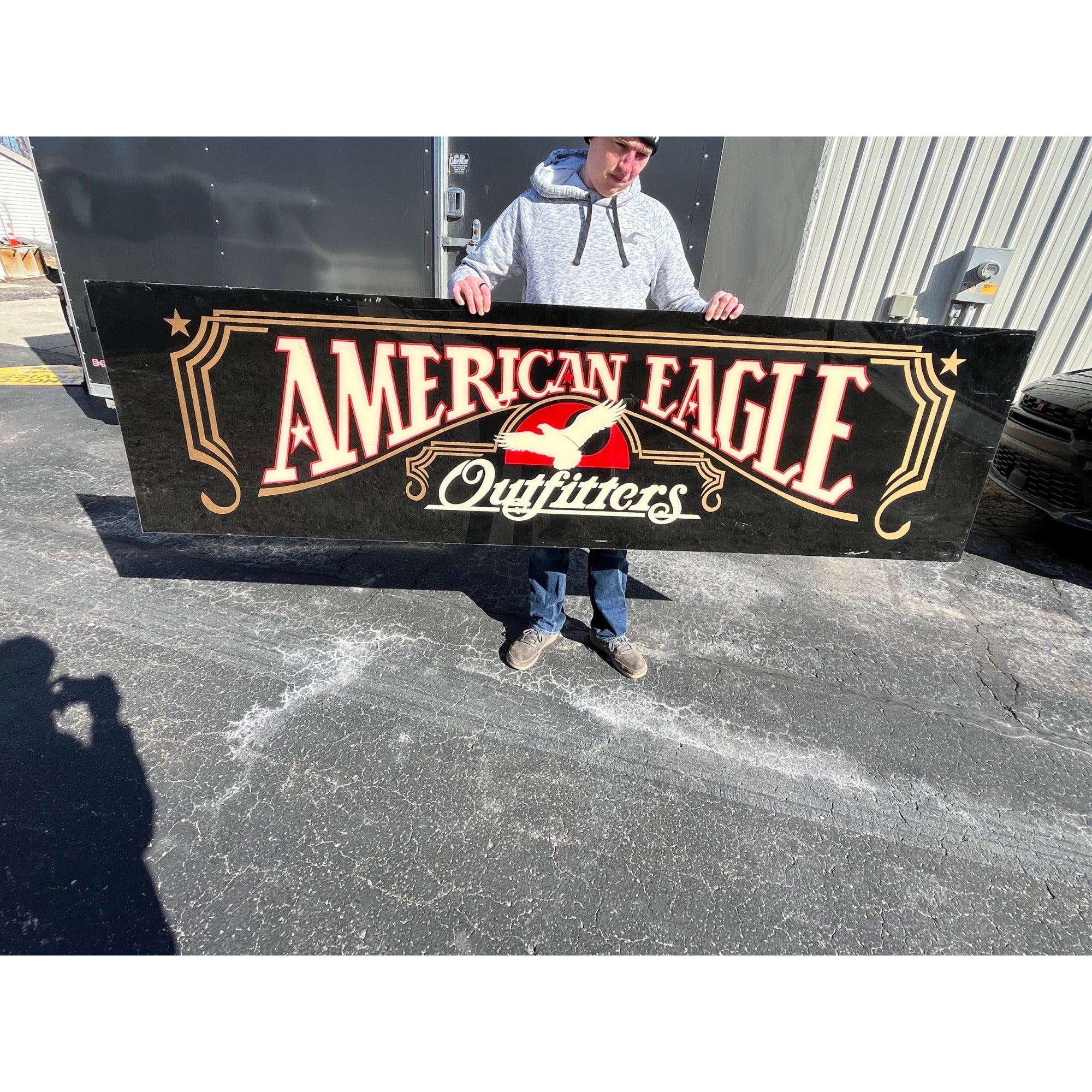 Vintage American Eagle Outfitters Retail Clothing Store Display Sign Large 8ft