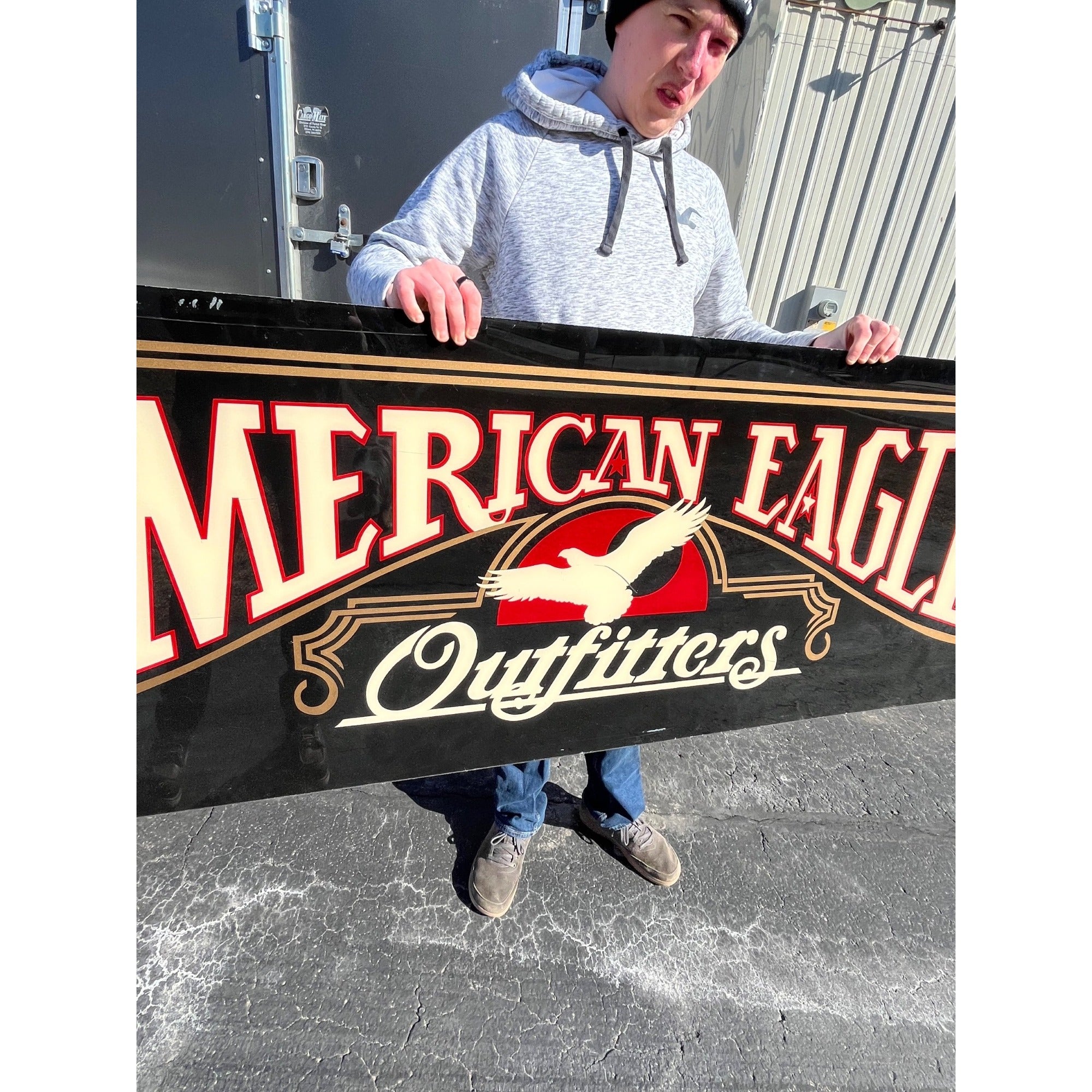 Vintage American Eagle Outfitters Retail Clothing Store Display Sign Large 8ft