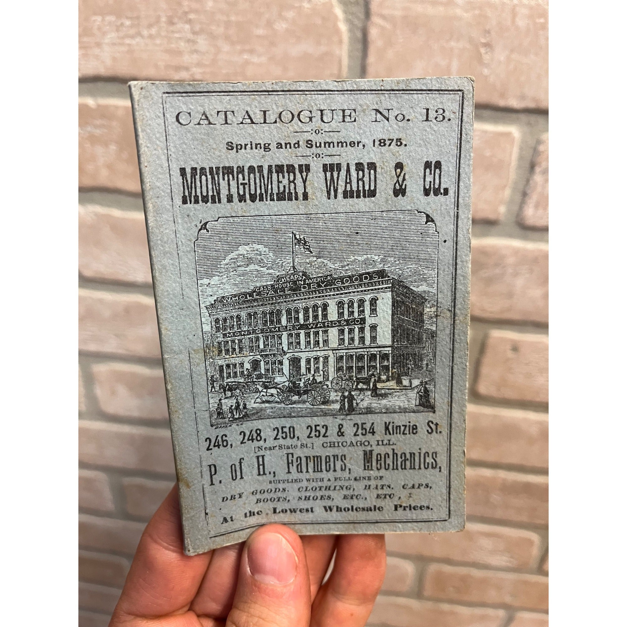 Montgomery Ward Catalogue No. 13 Spring Summer 1875 Pocket Book Reprint