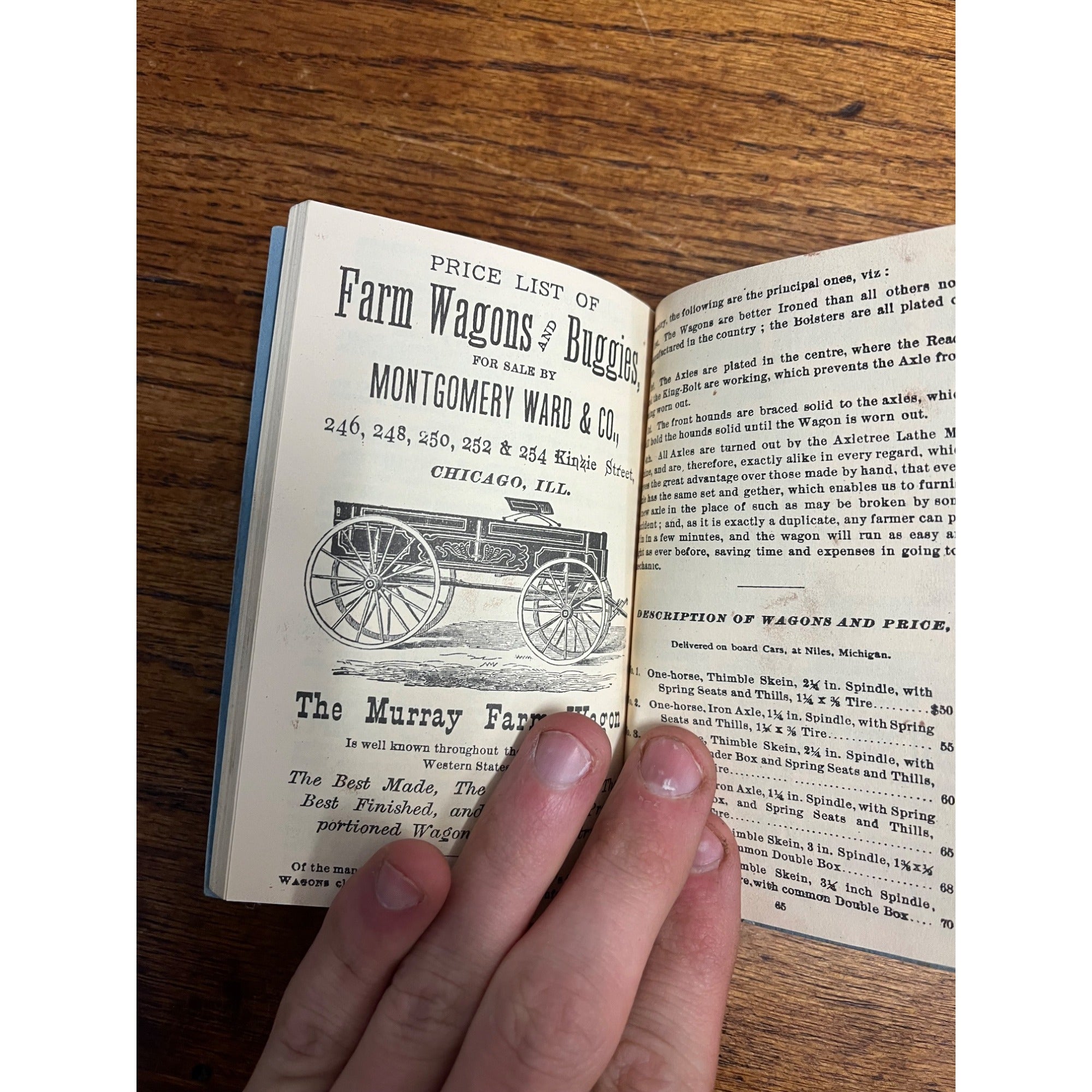 Montgomery Ward Catalogue No. 13 Spring Summer 1875 Pocket Book Reprint