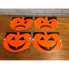 Vintage Halloween Jack o' Lantern Paper Garland Store Display Double Sided Signs