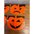 Vintage Halloween Jack o' Lantern Paper Garland Store Display Double Sided Signs