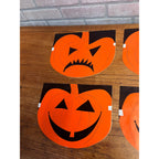 Vintage Halloween Jack o' Lantern Paper Garland Store Display Double Sided Signs