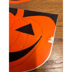 Vintage Halloween Jack o' Lantern Paper Garland Store Display Double Sided Signs