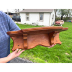 Antique Primitive 19th c Pine Wooden Candle Clock Shelf Folk Art AAFA Farmhouse