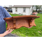 Antique Primitive 19th c Pine Wooden Candle Clock Shelf Folk Art AAFA Farmhouse