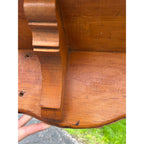 Antique Primitive 19th c Pine Wooden Candle Clock Shelf Folk Art AAFA Farmhouse